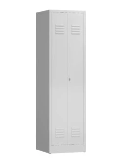 Mehrzweckspind Kleiderspind Spindschrank 2 Abteile, 1800 X 600 X 500 Mm Lichtgrau/feuerrot -Büromöbel Förderung 03b3c2c1 7823 4e85 bad7 353cdce0e029