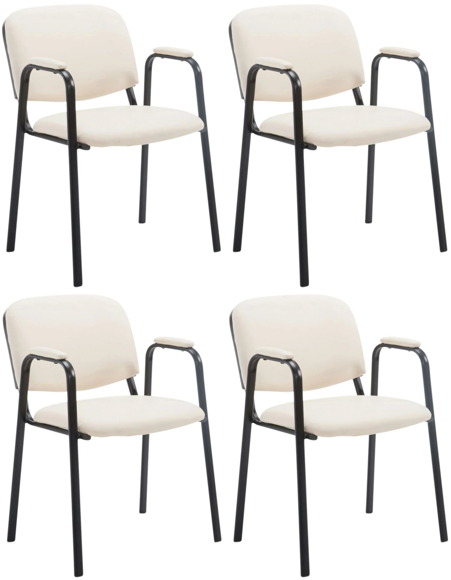 4er Set Besucherstühle Ken PRO Kunstleder Braun 4 4er Set Besucherstühle Ken PRO Kunstleder Braun – Bild 4