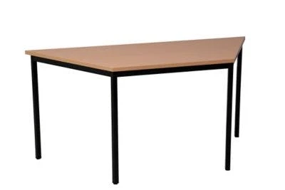 PROREGAL Bürotisch Wolf | Trapez | HxBxT 75x140x60 Cm | Schwarz-Buche 6 PROREGAL Bürotisch Wolf | Trapez | HxBxT 75x140x60 Cm | Schwarz-Buche – Bild 6