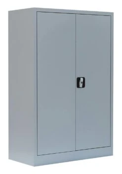 Metallschrank Abschließbar Flügeltürenschrank Aktenschrank 120x92x42cm Grau X-530320