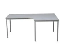 PROREGAL Bürotisch Wolf | Freiform | Winkel Rechts | HxBxT 75x180x80 Cm | Grau
