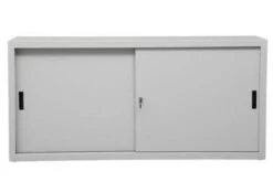 PROREGAL Schiebetürenschrank Ant | 3 Ordernhöhen | HxBxT 109x160x45 Cm | Grau -Büromöbel Förderung 18f42189 c9d9 4b18 8311 7f2bcf918376 1
