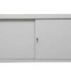 PROREGAL Schiebetürenschrank Ant | 2 Ordernhöhen | HxBxT 75x160x45 Cm | Grau