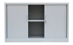 Querrollladenschrank Sideboard Stahl Aktenschrank Rolladenschrank Grau (HxBxT) 750x1200x460mm 555120