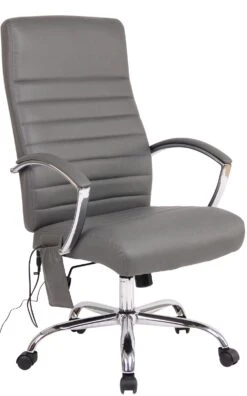 Bürostuhl Valais Kunstleder Mit Massagefunktion Grau