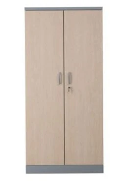 PROREGAL Aktenschrank Beetle | HxBxT 195x92x42 Cm | Silber-Ahorn