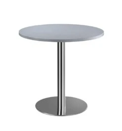Säulentisch - Rund - 750 X Ø 1000 Mm - Chrom/lichtgrau 338530