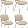 4er Set Stühle Ken C Stoff Creme