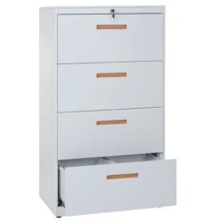 Hängeregisterschrank HWC-A10, Aktenschrank Büroschrank Stahlschrank, A4 Abschließbar ~ 132x76x46cm Weiß