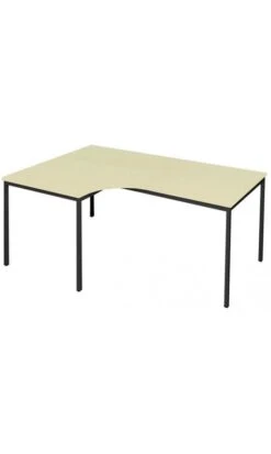 Freiformtisch - 750 X 2000 X 800/1200 X 800 Mm - Tiefschwarz/ahorn - Winkel Rechts 332112 -Büromöbel Förderung 2b74372d 41eb 47c0 9f66 9c756878ba7b 2