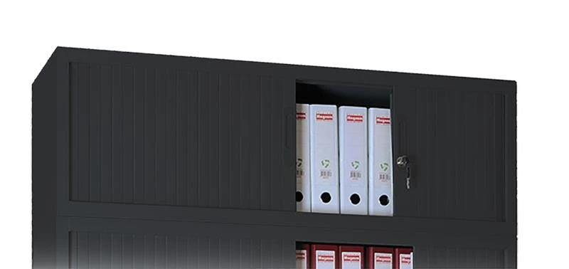 Aufsatzschrank Mit Schiebetüren Und Dreh-Druckzylinderschloss 450 X 1600 X 450 Mm Schwarz 550379 2 Aufsatzschrank Mit Schiebetüren Und Dreh-Druckzylinderschloss 450 X 1600 X 450 Mm Schwarz 550379 – Bild 2