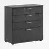 Möbelpartner Schubladenschrank Hippo | HxBxT 84x80x40 Cm |Anthrazit Von PROREGAL