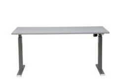 PROREGAL Elektrisch Höhenverstellbarer Schreibtisch Zebra | HxBxT 70-116x180x80 Cm | Weiß-Grau -Büromöbel Förderung 358dd199 49d4 4ef4 a2e6 20f6203d4868