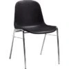 Besucherstuhl Gestell Verchromt Sitzschale Polyamid Anthrazit