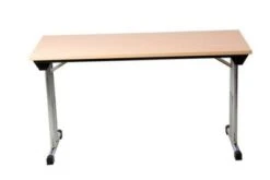 PROREGAL Klapptisch Lizard | T-Fuß-Gestell-Rund | HxBxT 75x160x80 Cm | Chrom-Grau -Büromöbel Förderung 3f7ed075 a444 4c89 9d2a 2e4d7bfece1f