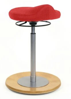 Mayer Sitzmöbel, Pendelhocker Mit Ergonomisch Geformtem Komfortsitz 1101, Rot, 1101_N_30311