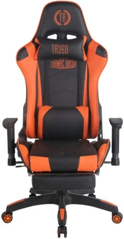 Racing Bürostuhl Turbo Mit Fußablage Schwarz/orange -Büromöbel Förderung 499266fa 65d1 4cb4 ad1c 53c19e2cfb35