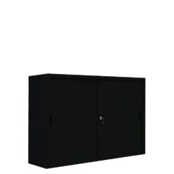 Schiebetürenschrank Büro Aktenschrank Sideboard Aus Stahl Schwarz 750 X 1600 X 450 Mm (HxBxT) 550139 -Büromöbel Förderung 4c3a3216 0964 4ae1 b6d1 5a1682c5d336