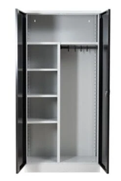 PROREGAL Garderobenspind Seal | HxBxT 195x92x42 Cm | Grau-Schwarz 13 PROREGAL Garderobenspind Seal | HxBxT 195x92x42 Cm | Grau-Schwarz -Büromöbel Förderung 576858ae 9328 4075 a265 dfdd4726ebc1