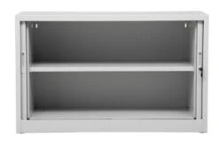 PROREGAL Rollladenschrank Weasel | 2 Ordernhöhen | HxBxT 75x120x46 Cm | Grau -Büromöbel Förderung 5995d17c 318b 42be 8b53 bb1704d87482