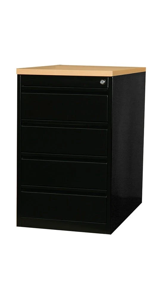 Büro Standcontainer Bürocontainer Mit 4 Schubladen 75x46x79cm Schwarz/Ahorn 509502 2 Büro Standcontainer Bürocontainer Mit 4 Schubladen 75x46x79cm Schwarz/Ahorn 509502 – Bild 2