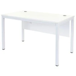 Schreibtisch HWC-E94, Bürotisch Computertisch Weiß FSC-zertifiziert 76x120x60cm
