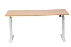 PROREGAL Elektrisch Höhenverstellbarer Schreibtisch Zebra | HxBxT 70-116x180x80 Cm | Weiß-Weiß -Büromöbel Förderung 608fd1df bea8 412f b2e5 255defcb17ee 1