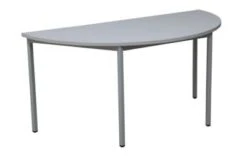 PROREGAL Bürotisch Wolf | Halbkreis | HxBxT 75x160x80 Cm | Grau -Büromöbel Förderung 69263f99 f56f 4d73 8636 0715a10b35b4