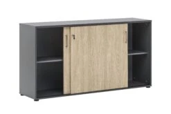 Möbelpartner Schiebetürenschrank Hippo | Small | HxBxT 84x160x40 Cm |Eiche Von PROREGAL -Büromöbel Förderung 708f5ab7 2c2a 4365 a40d 73d2a2cb7dc1