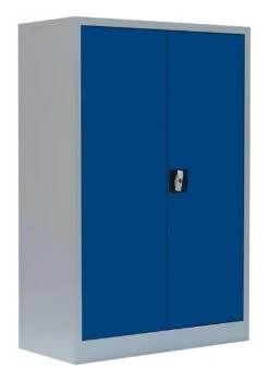 Stahl-Aktenschrank Metallschrank Abschließbar Werzeugschrank 120 X 92,5 X 42,2cm Grau/Blau 530321