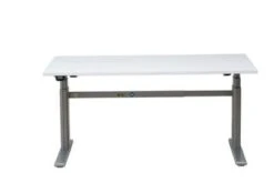 PROREGAL Elektrisch Höhenverstellbarer Schreibtisch Elk | HxBxT 63-128x180x80 Cm | Silber-Grau -Büromöbel Förderung 728308a8 3dcc 4964 8867 cc95f41b2df3 2
