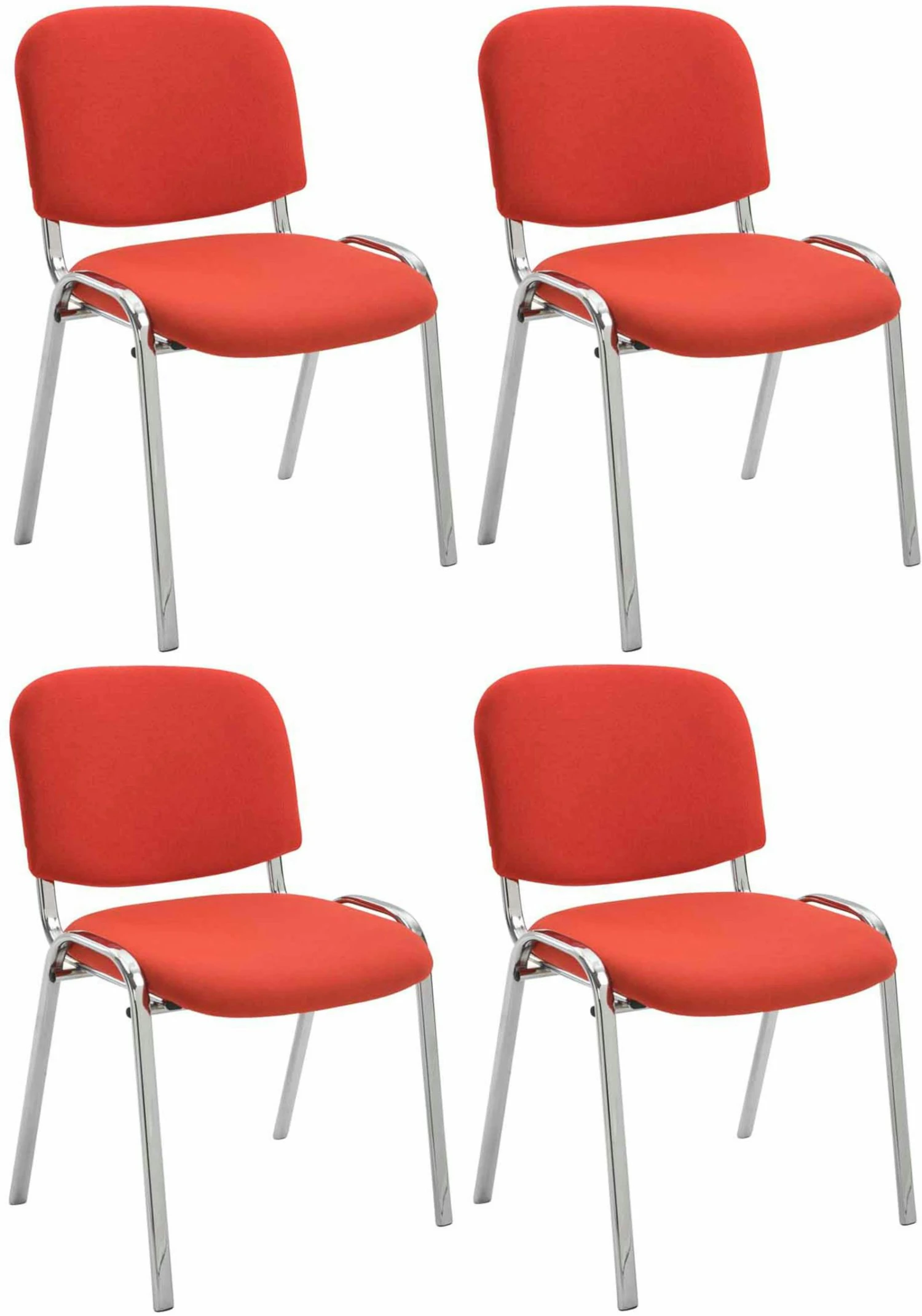 4er Set Stühle Ken C Stoff Orange 4 4er Set Stühle Ken C Stoff Orange – Bild 4