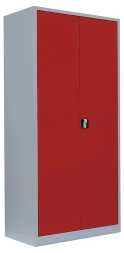 Aktenschrank Metallschrank Abschließbar Werkzeugschrank Rot/grau Maße: 195x92,5x60cm 530364