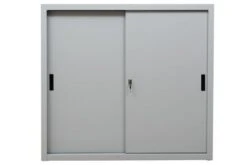 PROREGAL Schiebetürenschrank Ant | 2 Ordernhöhen | HxBxT 75x160x45 Cm | Grau -Büromöbel Förderung 82904e5e a5ba 49e7 99d4 a47a9043de8e