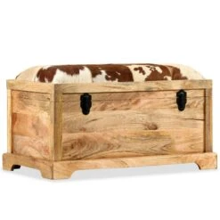 VidaXL Aufbewahrungsbank Mangoholz Massiv Echtleder 120x36x36 Cm -Büromöbel Förderung 84f0ce7b 6014 4d56 a14a 9f5be9e72c54 1
