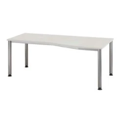 Freiformtisch Helsinki - 680-760 X 1800 X 1000/800 Mm - 4-Fuß-Gestell - Weißaluminium/nussbaum 10 Freiformtisch Helsinki - 680-760 X 1800 X 1000/800 Mm - 4-Fuß-Gestell - Weißaluminium/nussbaum -Büromöbel Förderung 86b9f49a fbca 42bc 80ea 80b77355c42e 1