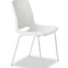 Kunststoffschalenstuhl, 4-Fuß Snow, Sitz PP Vanilla