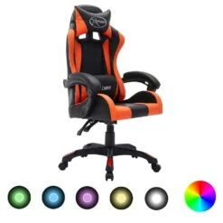 VidaXL Gaming-Stuhl Mit RGB LED-Leuchten Weiß Und Schwarz Kunstleder -Büromöbel Förderung 88d07ce5 25b7 406f bc14 a19dec4fd246 1