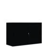 Schiebetürenschrank Büro Aktenschrank Sideboard Aus Stahl Schwarz 750 X 1600 X 450 Mm (HxBxT) 550139