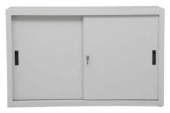 PROREGAL Schiebetürenschrank Ant | 3 Ordernhöhen | HxBxT 109x160x45 Cm | Grau -Büromöbel Förderung 954de358 a845 4c2c bdae cca8315718a4 1