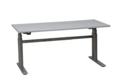 PROREGAL Elektrisch Höhenverstellbarer Schreibtisch Elk | HxBxT 63-128x180x80 Cm | Silber-Grau -Büromöbel Förderung 96b2d1d3 bcc9 437b b7e9 588d52abd9a7