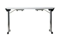 PROREGAL Klapptisch Lizard | T-Fuß-Gestell-Rund | HxBxT 75x140x70 Cm | Chrom-Grau -Büromöbel Förderung a1f56a1a b892 4dd8 9841 e342b24ceebd