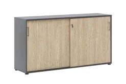 Möbelpartner Schiebetürenschrank Hippo | Small | HxBxT 84x160x40 Cm |Eiche Von PROREGAL -Büromöbel Förderung a2632551 220d 4b49 baba 5350b03e8d08