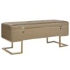 VidaXL Bank Mit Staufach 105 Cm Beige Samt
