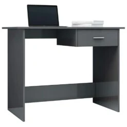 VidaXL Schreibtisch Hochglanz-Grau 100×50×76 Cm Spanplatte -Büromöbel Förderung b1c8c2fa 46a8 4d0d a70e 06396b163d65