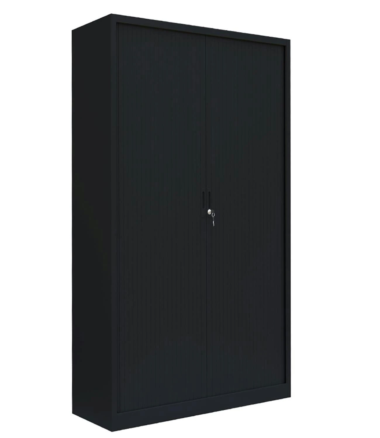 Querrollladenschrank Sideboard Stahl Büro Aktenschrank Rollladenschrank Schwarz (HxBxT) 1050x1200x460mm 555139 4 Querrollladenschrank Sideboard Stahl Büro Aktenschrank Rollladenschrank Schwarz (HxBxT) 1050x1200x460mm 555139 – Bild 4