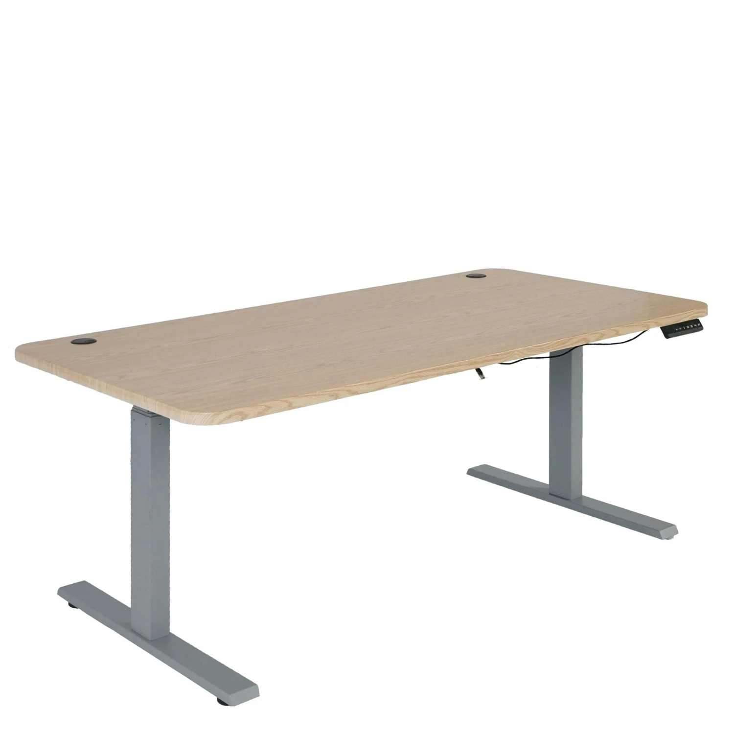 Schreibtisch HWC-D40, Computertisch, Elektrisch Höhenverstellbar 160x80cm 53kg ~ Weiß, Grau 3 Schreibtisch HWC-D40, Computertisch, Elektrisch Höhenverstellbar 160x80cm 53kg ~ Weiß, Grau – Bild 3