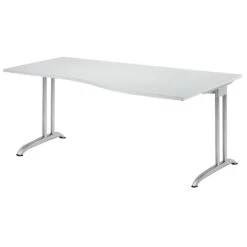 Freiformtisch Berlin 720 X 1800 X 1000/800 Mm C-Fuß Design Weißaluminium/weiß 110151 -Büromöbel Förderung bb3841d8 7992 43e8 b2ff 1775574411ec