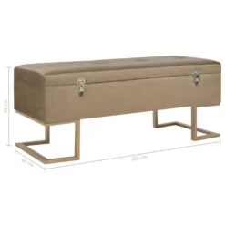 VidaXL Bank Mit Staufach 105 Cm Beige Samt -Büromöbel Förderung bf543856 6464 4685 98af 25a2eb8c8ec2