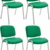 4er Set Stühle Ken C Stoff Grün